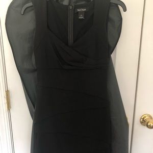 White House Black Market fitted black dress